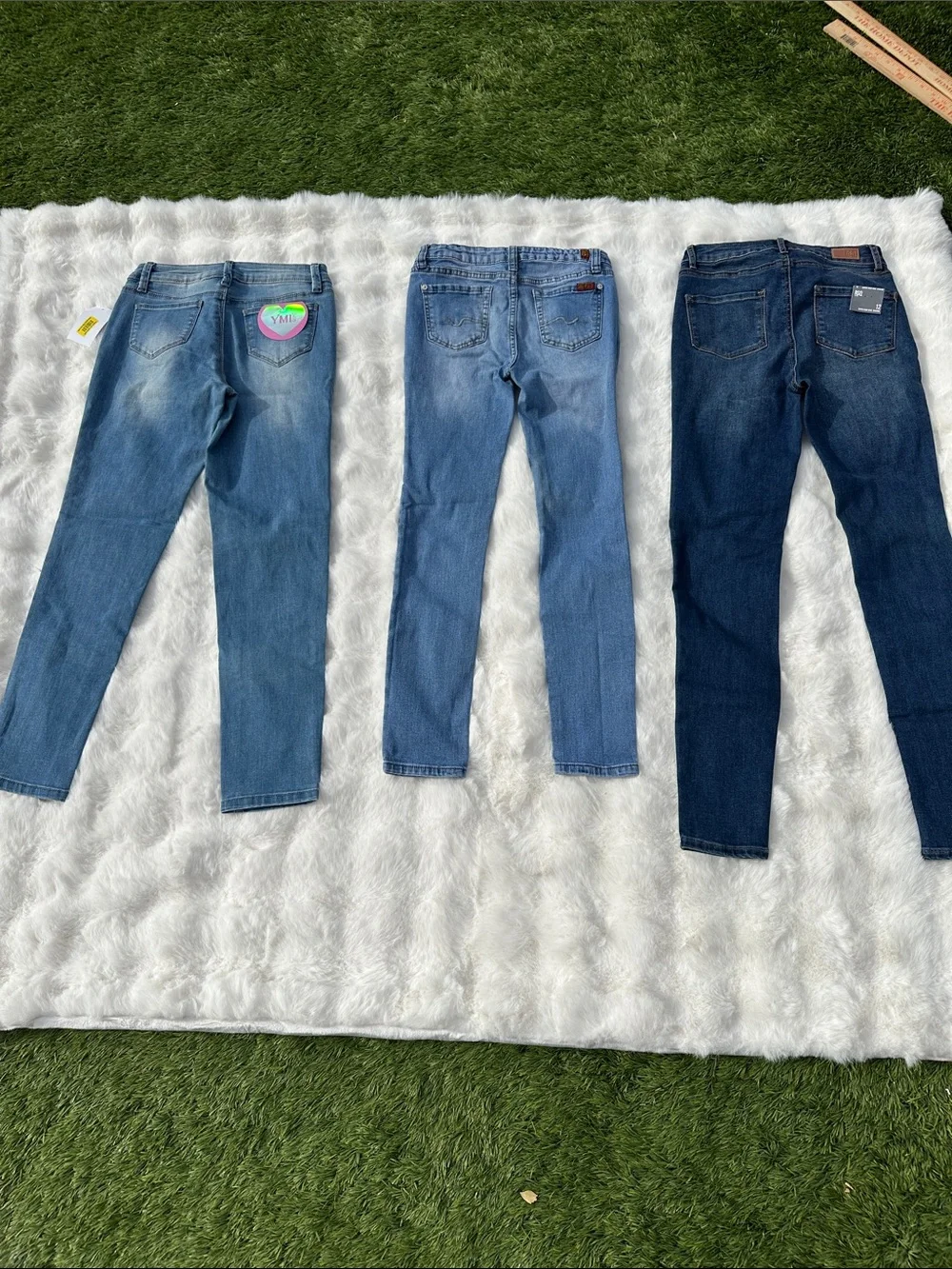 Girls jeans size 12. Two are NWT. YMI RSQ 7 for all Mankind
